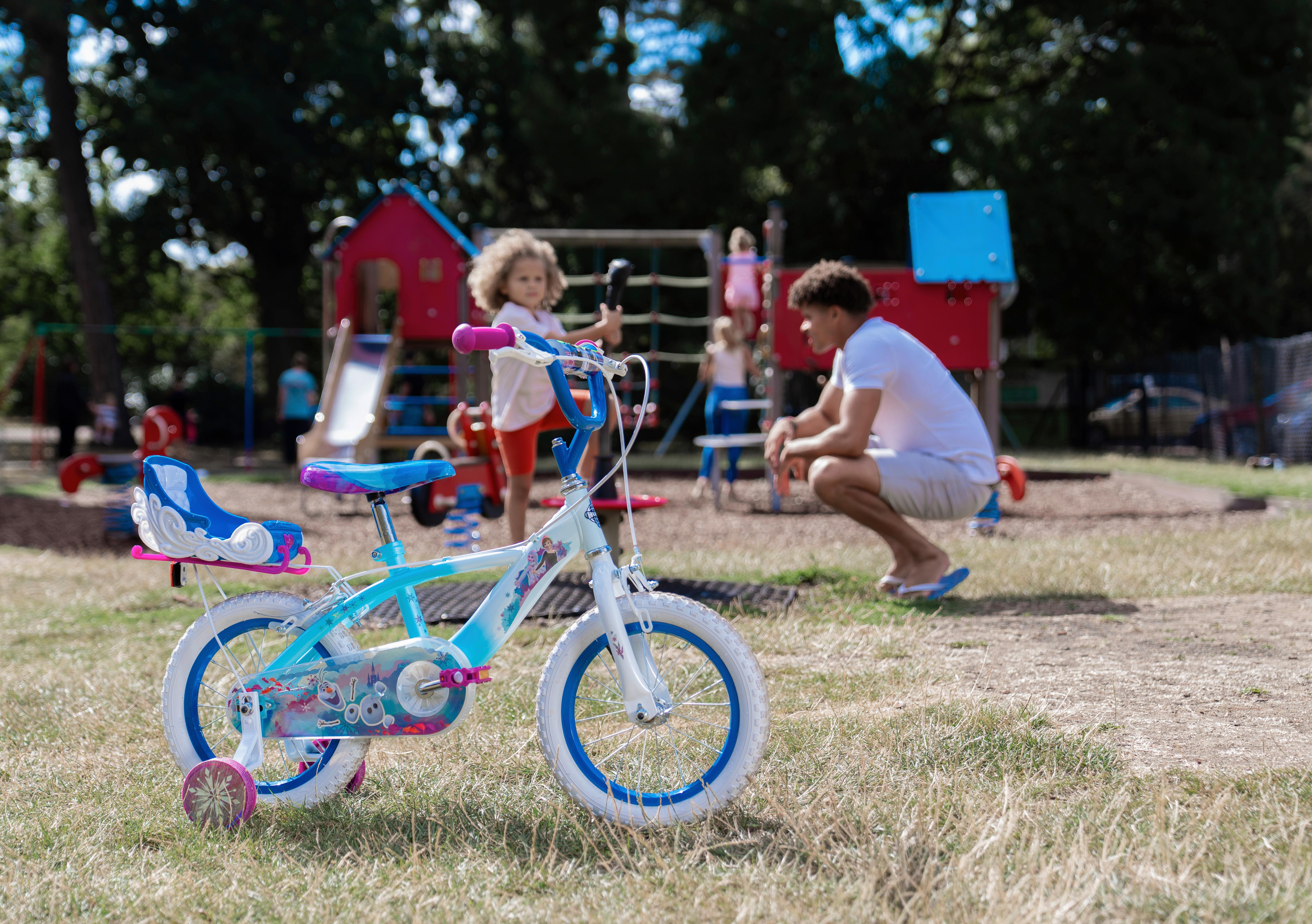 Kinderfahrrad 14 Zoll Huffy Disney Frozen Inkl. Stützräder - Hellblau, Basics, Kunststoff/Metall (54/74/97cm)