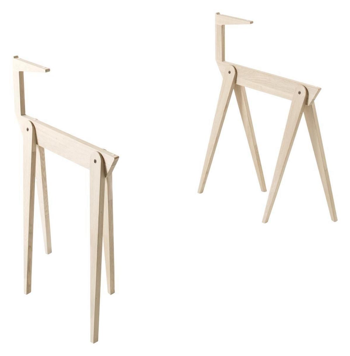 Tischgestell Berliner Bock - Eichefarben, Design, Holz (75/25/98cm) - Sudbrock