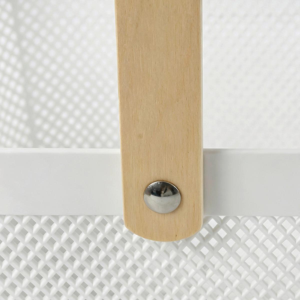 Aufbewahrungskörbchen Maro LxBxH: 26x25x18-33 cm - Naturfarben/Weiß, MODERN, Holz/Kunststoff (26/25/18-33cm) - Luca Bessoni