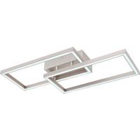 Led-deckenleuchte Erna L: 52 Cm Mit Farbtemperaturwechsler - Opal/Weiß, MODERN, Kunststoff/Metall (52/24,2/7,3cm) - Luca Bessoni