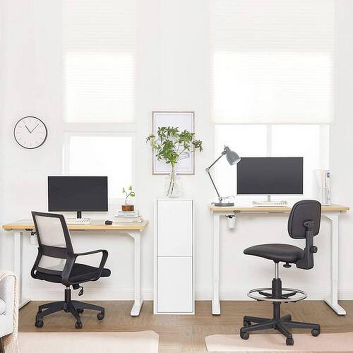 Schreibtischbeine B: 115-147cm H: 71-112 cm verstellbar - Weiß, Basics, Metall (115-147/71-112/60cm) - Boxxx