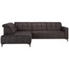 Rohová sedačka PANAMA, levá, šedá - černá/antracitová, Konvenční, kov/textil (216/304cm) - Premium Living
