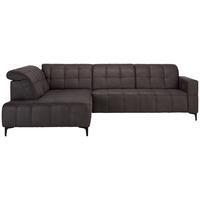 Rohová sedačka PANAMA, levá, šedá - černá/antracitová, Konvenční, kov/textil (216/304cm) - Premium Living