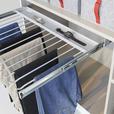 Drehtürenschrank Versity-D Alpinweiß/Marmorptik 4trg - Weiß, Trend, Holzwerkstoff (181/229/54cm) - James Wood