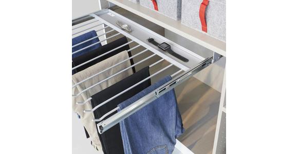 Drehtürenschrank Versity-D Alpinweiß/Marmorptik 4trg - Weiß, Trend, Holzwerkstoff (181/229/54cm) - James Wood
