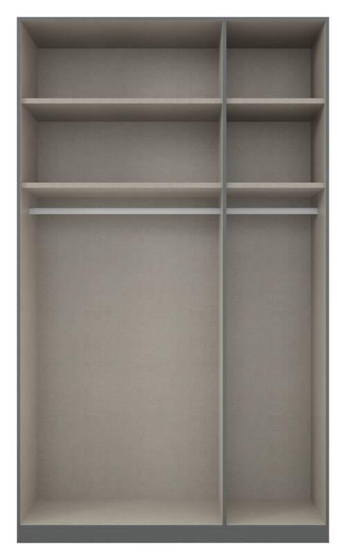 Drehtürenschrank B: 136 cm Alabama, Grau - Grau, MODERN, Holzwerkstoff (136/229/54cm) - Rauch Möbel