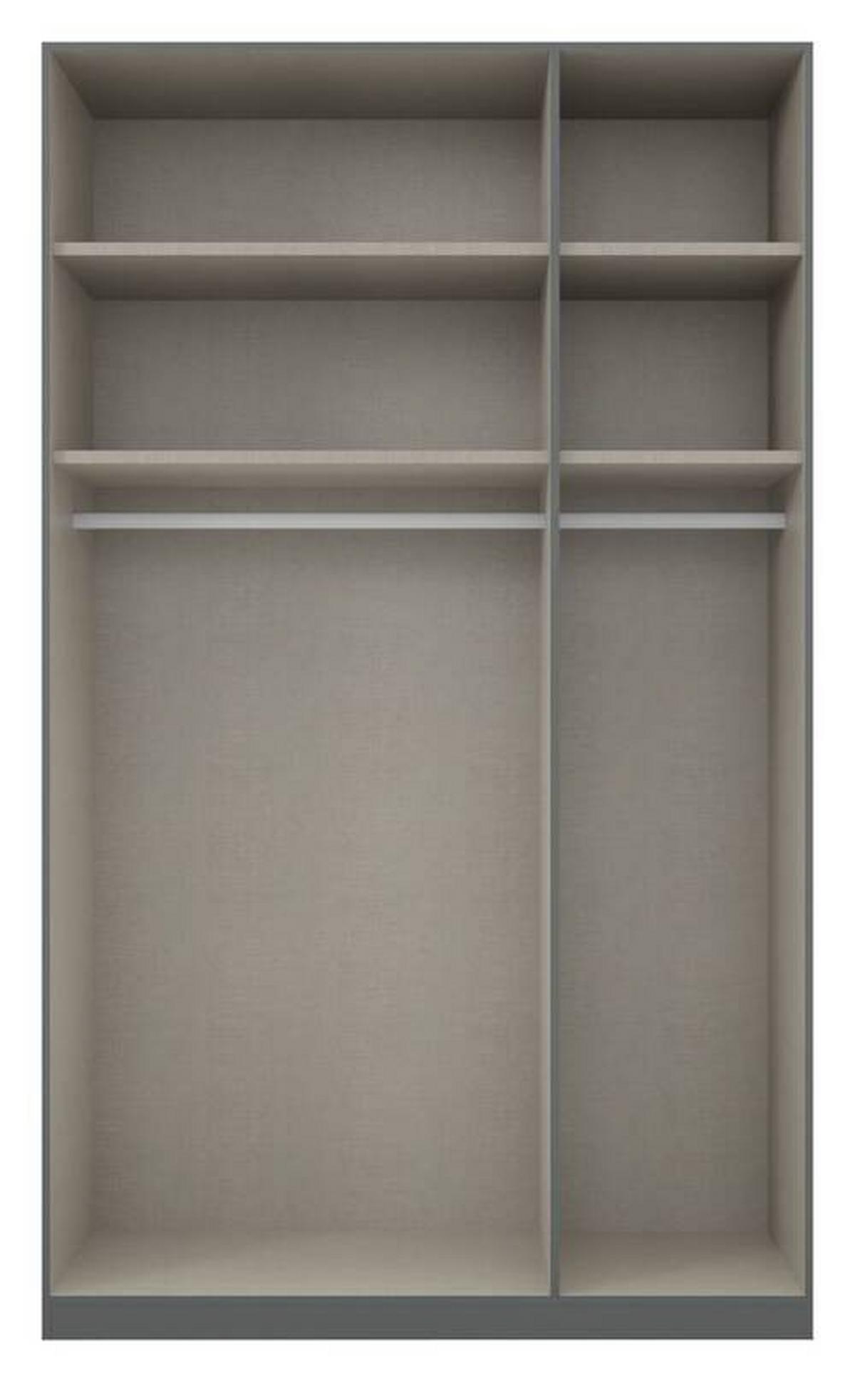 Drehtürenschrank B: 136 Cm Alabama, Grau - Grau, MODERN, Holzwerkstoff (136/229/54cm) - Rauch Möbel
