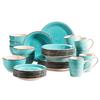 Kombiservice Lumaca Steingut 6 Personen Geschirr Set - Blau, Basics, Keramik (60/32/32cm) - Mäser