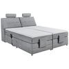 Boxspringbett mit Topper Elektrisch 180x200 cm Palermo - Silberfarben/Hellgrau, MODERN, Holzwerkstoff/Textil (180/200cm) - MID.YOU