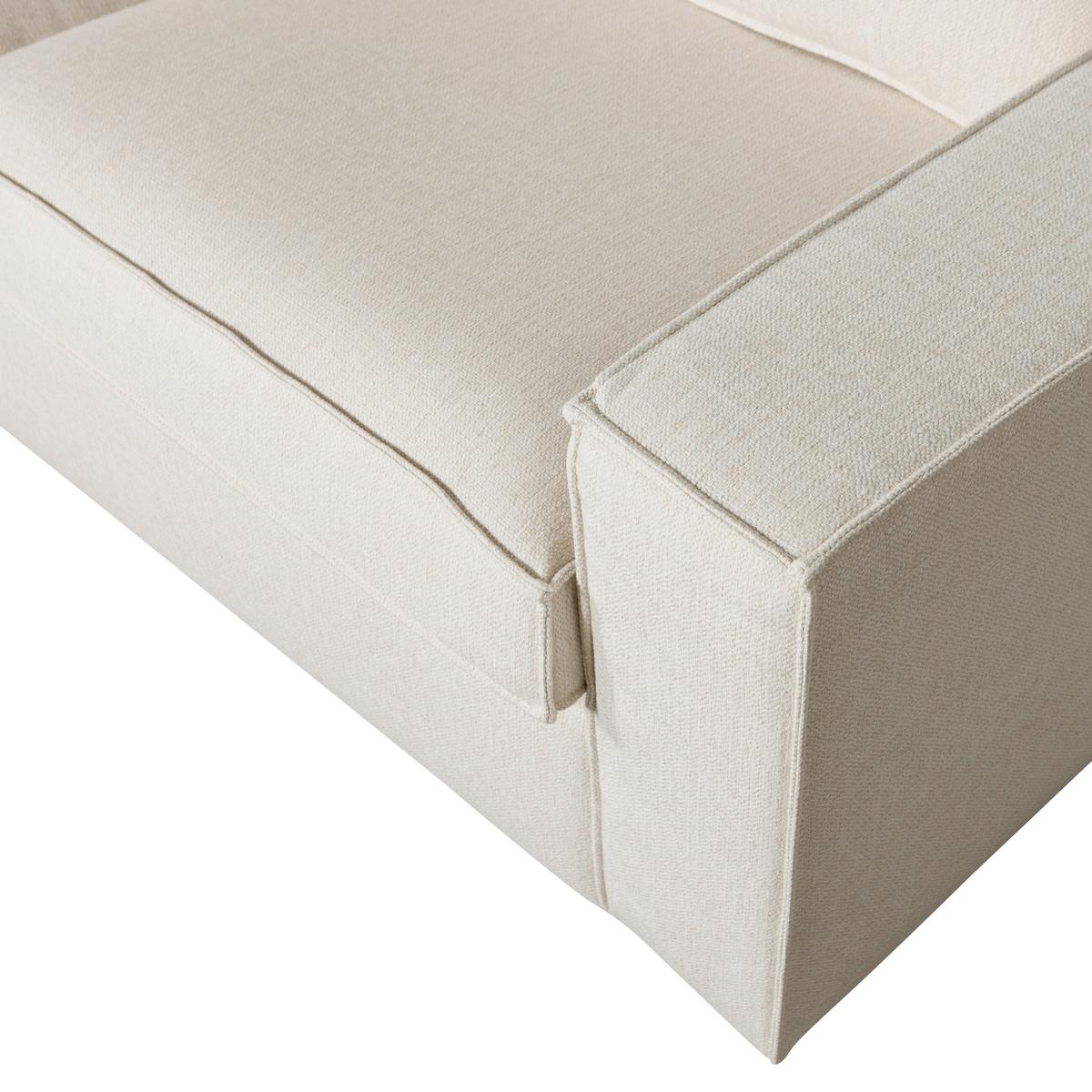 Ecksofa Thomas Naturfarben S:197x283cm - Schwarz/Naturfarben, Design, Textil (197/283cm) - Livetastic