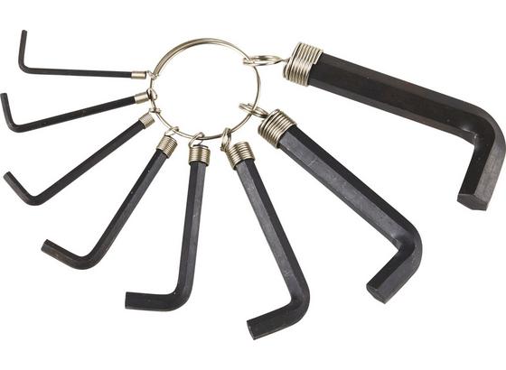 Innensechskantschlüsselsatz 8-teilig - Silberfarben/Schwarz, KONVENTIONELL, Metall (1cm) Innensechskantschlüsselsatz 8-teilig - Silberfarben/Schwarz, KONVENTIONELL, Metall (1cm)