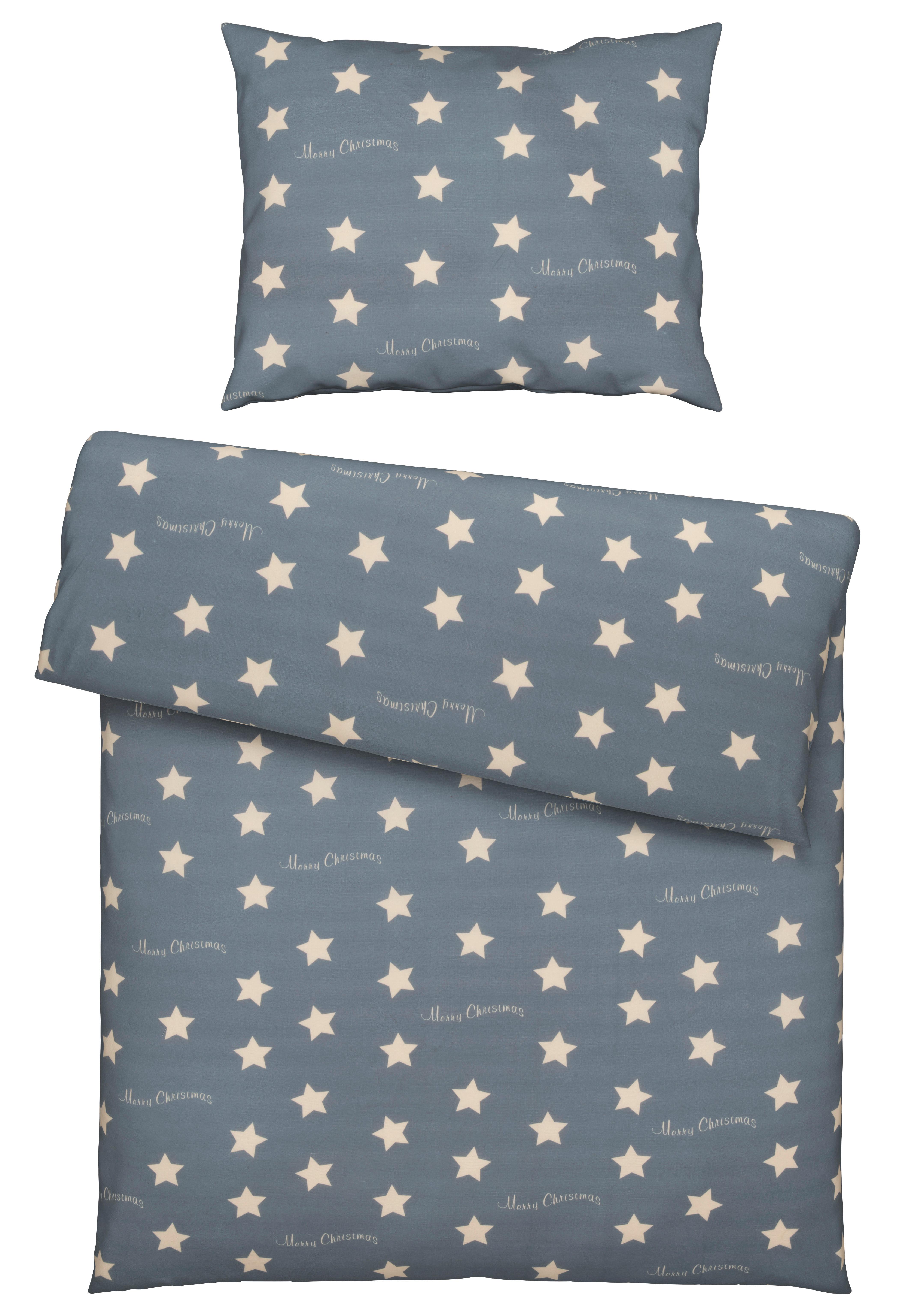 POVLEČENÍ Stars, 140/200cm, šedá - šedá, Konvenční, textil (140/200cm) - Modern Living