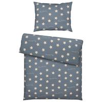POVLEČENÍ Stars, 140/200cm, šedá - šedá, Konvenční, textil (140/200cm) - Modern Living