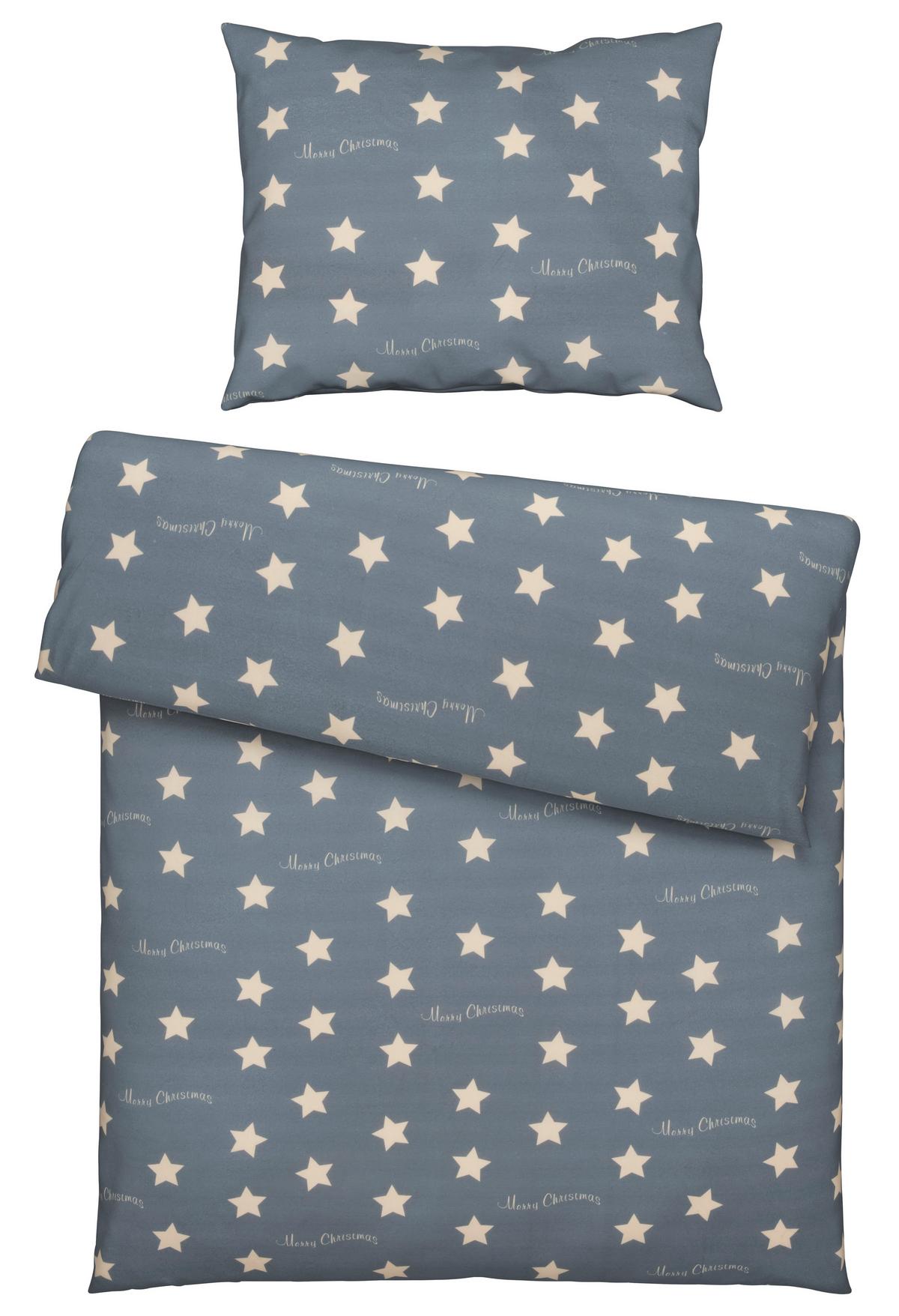 POVLEČENÍ Stars, 140/200cm, šedá - šedá, Konvenční, textil (140/200cm) - Modern Living