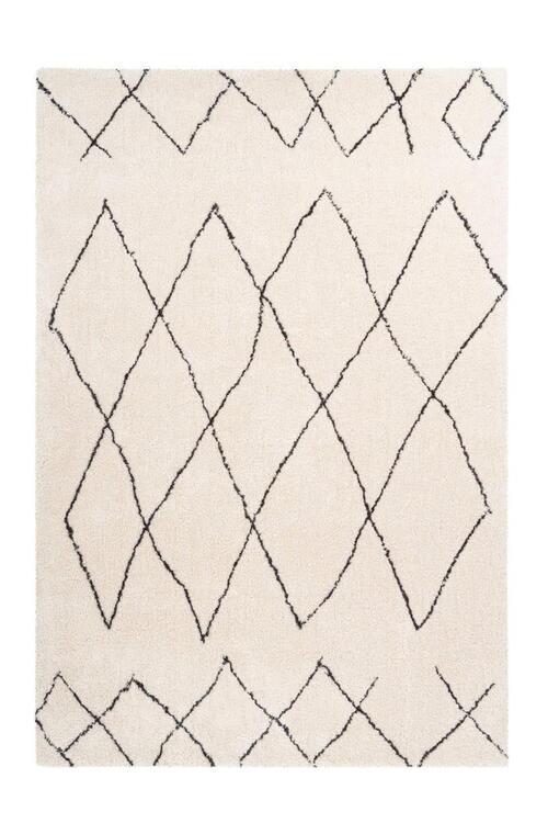 Hochflor Teppich Creme/Beige Orlando 120x170 cm - Beige/Creme, Design, Textil (120/170cm) - Kayoom
