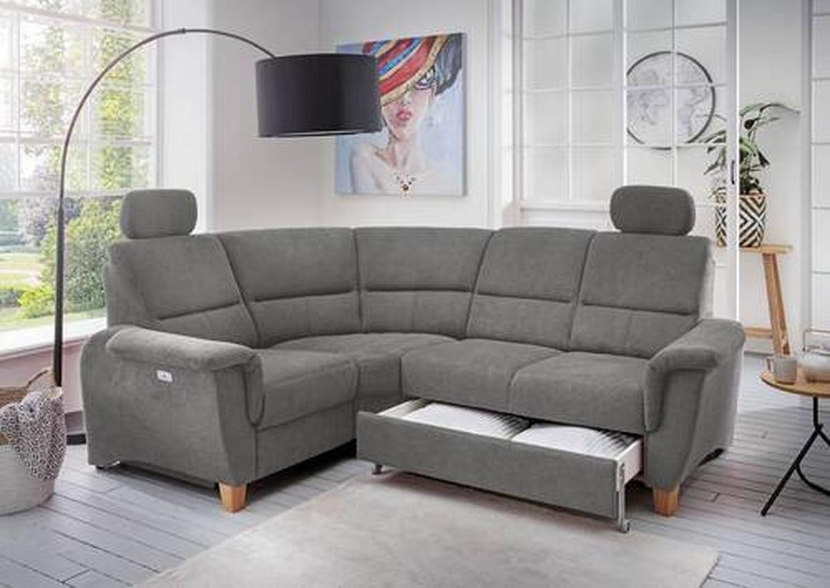 Ecksofa Parole Dunkelgrau S:186/237 cm - Wildeiche/Dunkelgrau, KONVENTIONELL, Textil (186/237cm) - Livetastic
