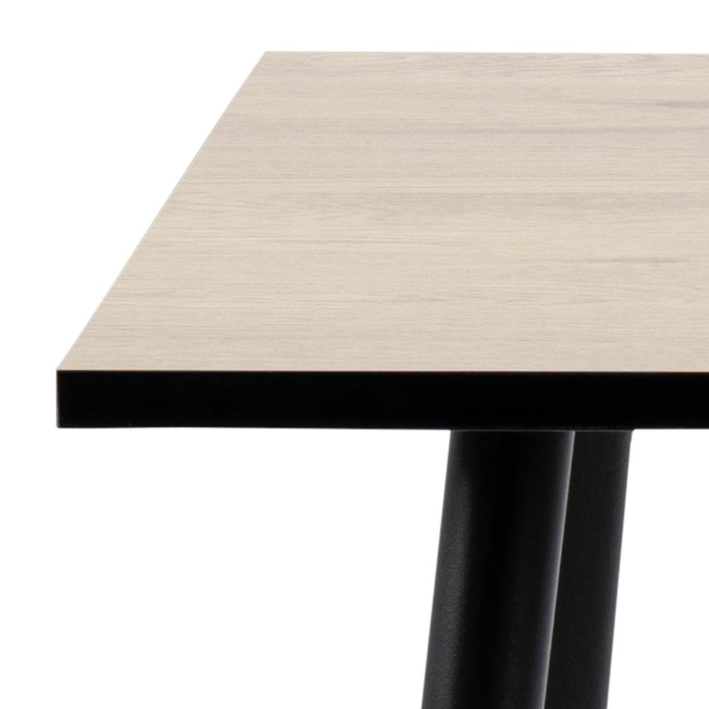 Jedálenský stôl WILMA 80x80 cm - čierna/farba duba, Modern, kov/kompozitné drevo (80/75cm)
