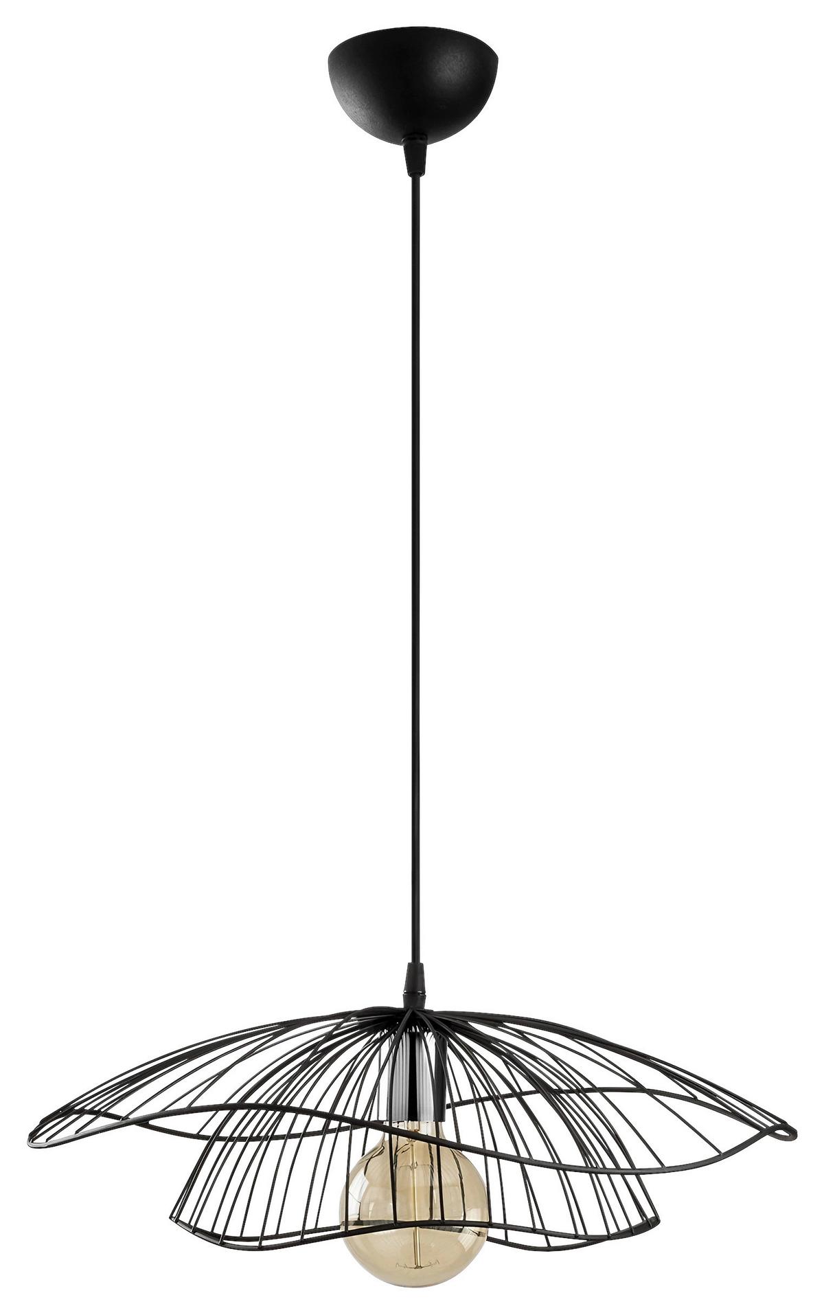 Hängeleuchte, E27 Tel-6500 - Schwarz, Design, Metall (50/111cm) - P & B