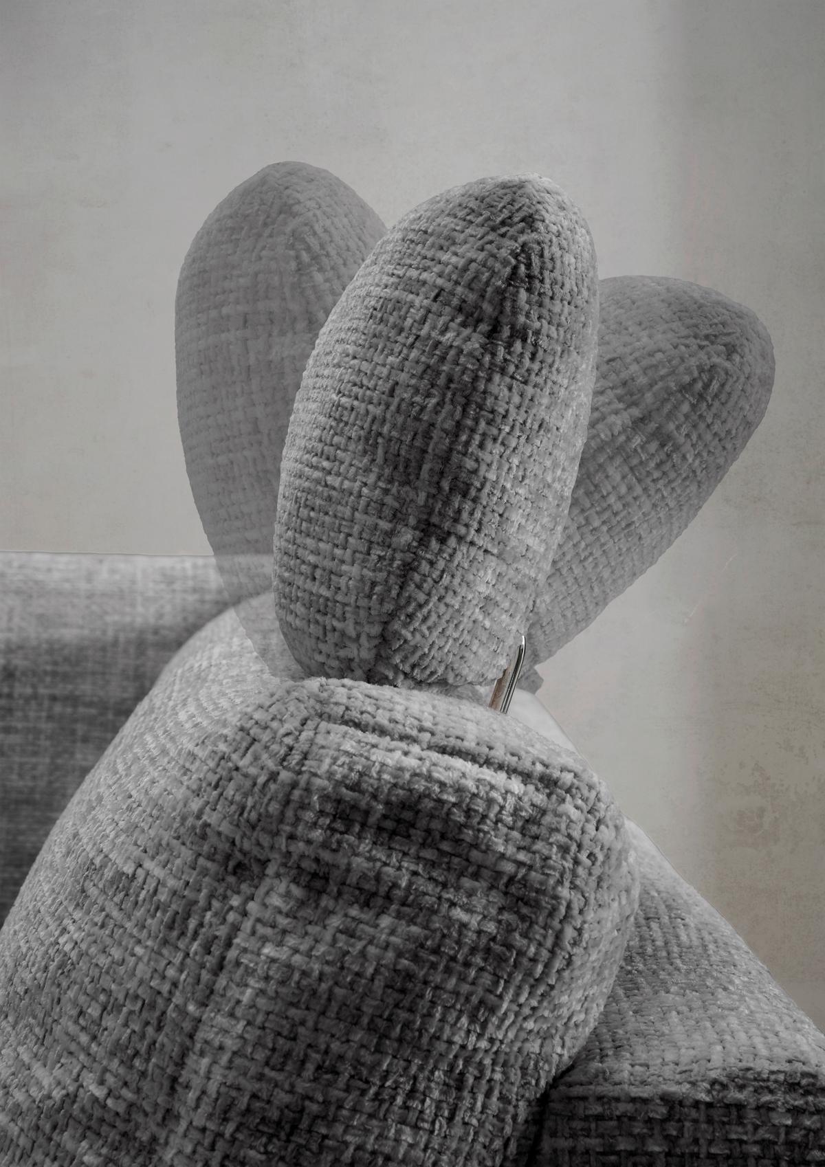 Eckschlafsofa Positano Silberfarben S: 265x206 Cm - Wildeiche/Silberfarben, MODERN, Textil (265/206cm) - Livetastic