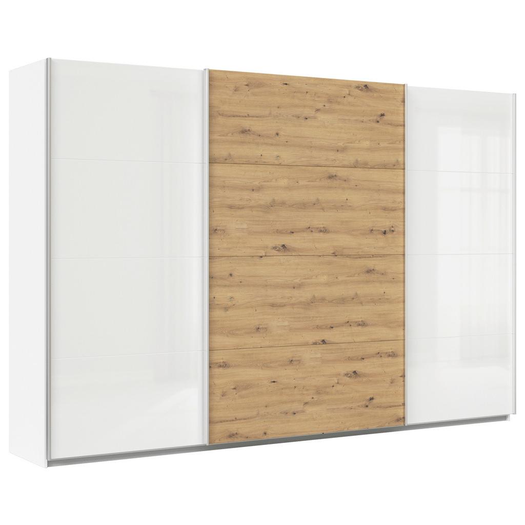 Schwebetürenschrank B: 315cm Feldkirch Weiß/Eiche Dekor