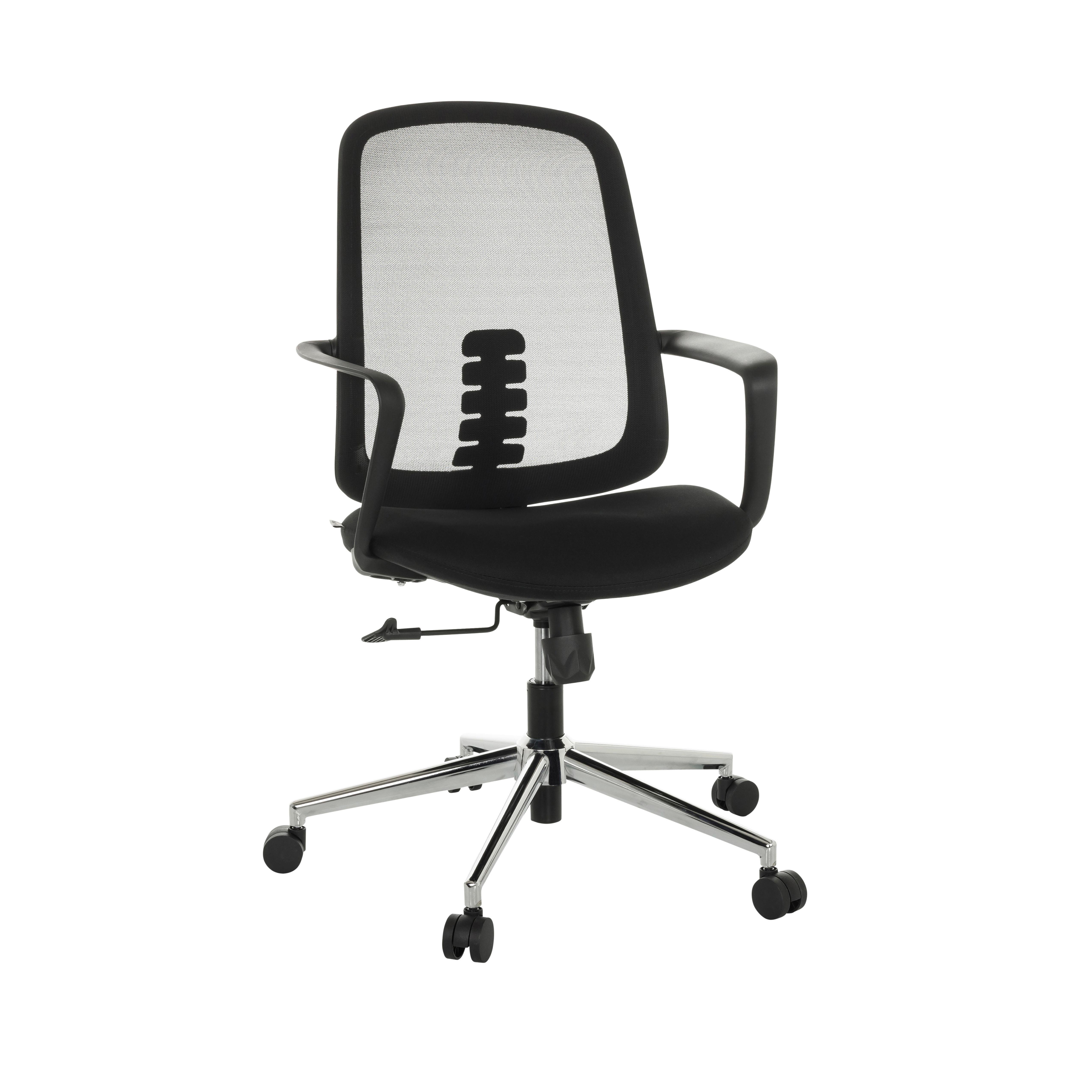 Drehstuhl Sediolo B - Schwarz, Basics, Kunststoff/Textil (63/100-108/63cm) - MID.YOU