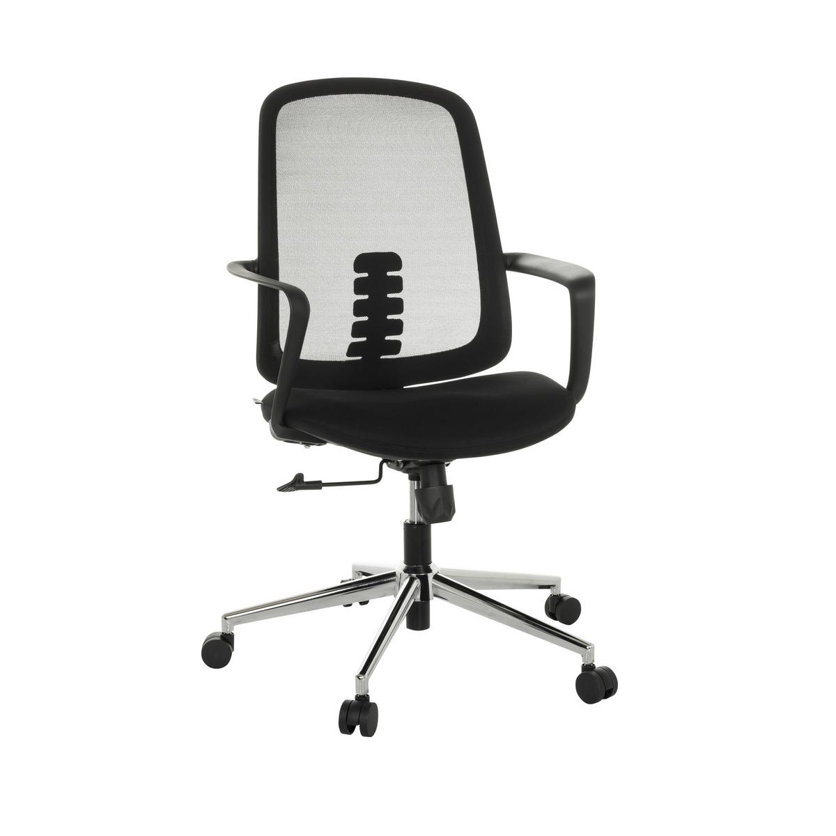 Drehstuhl Sediolo B - Schwarz, Basics, Kunststoff/Textil (63/100-108/63cm) - MID.YOU