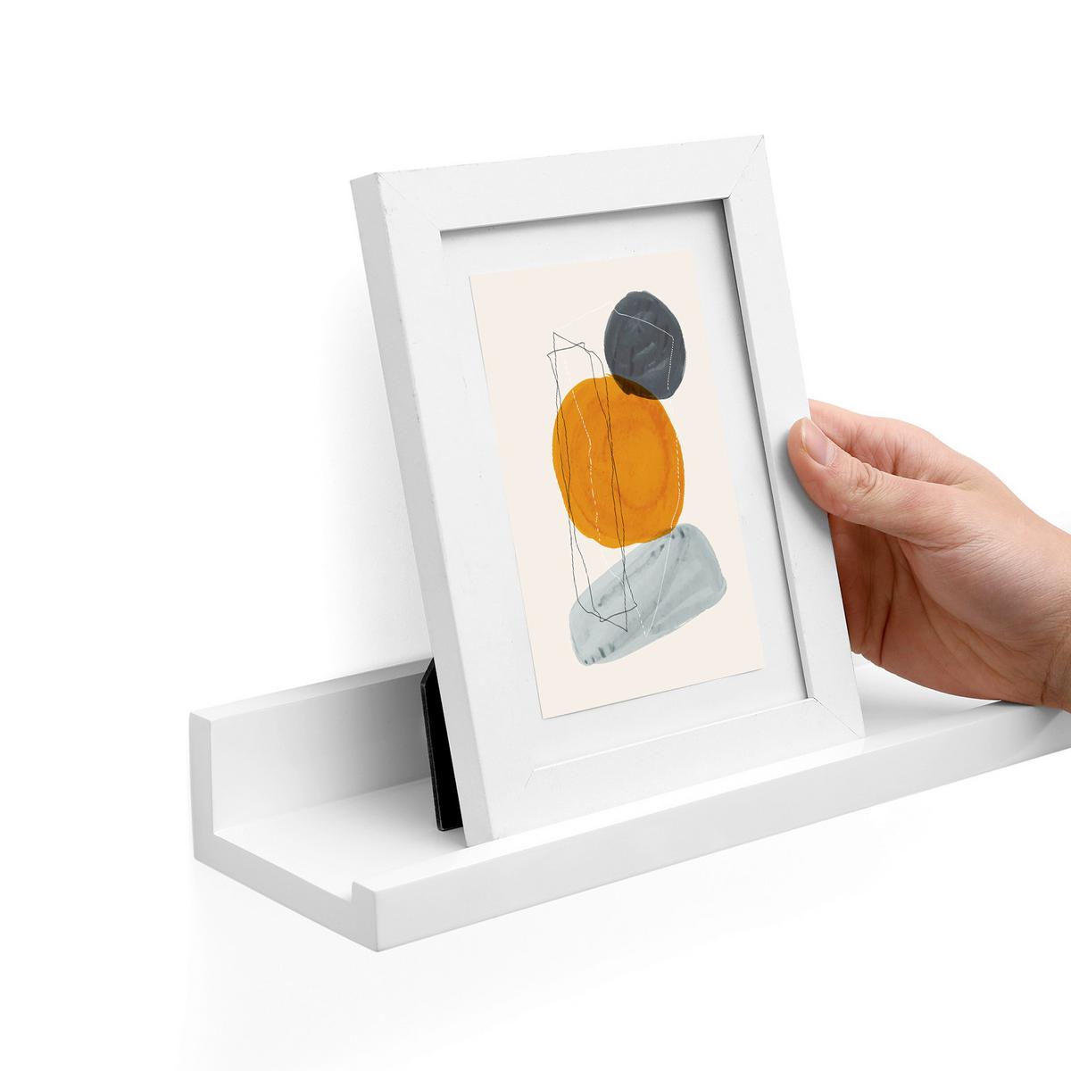 Wandregalset Weiß B: 80cm - Weiß, Basics, Holzwerkstoff (80/5/10cm)