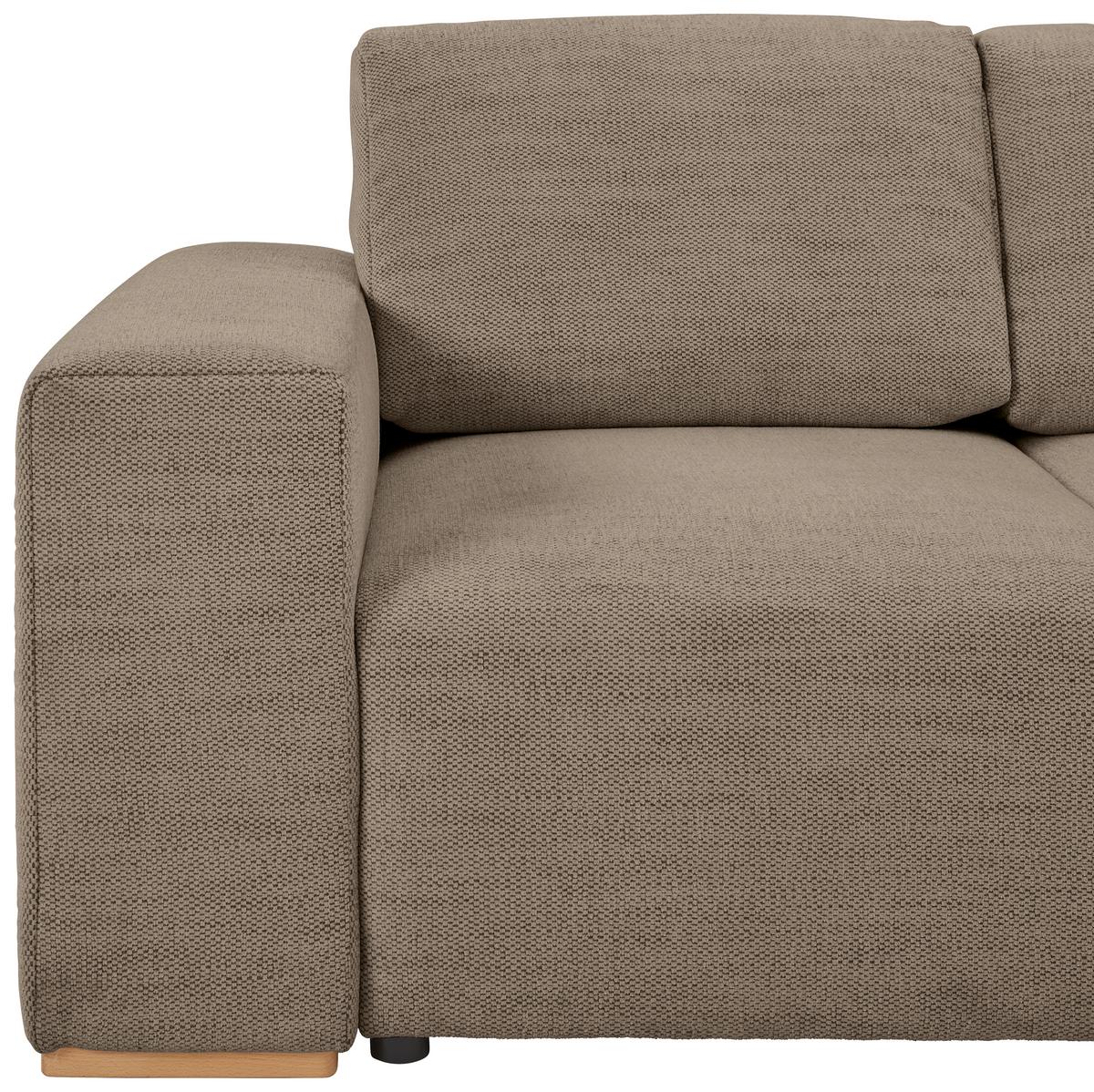 Wohnlandschaft Vouge Braun U: 283x371x208 Cm - Buchefarben/Schwarz, KONVENTIONELL, Textil (283/371/208cm) - Livetastic