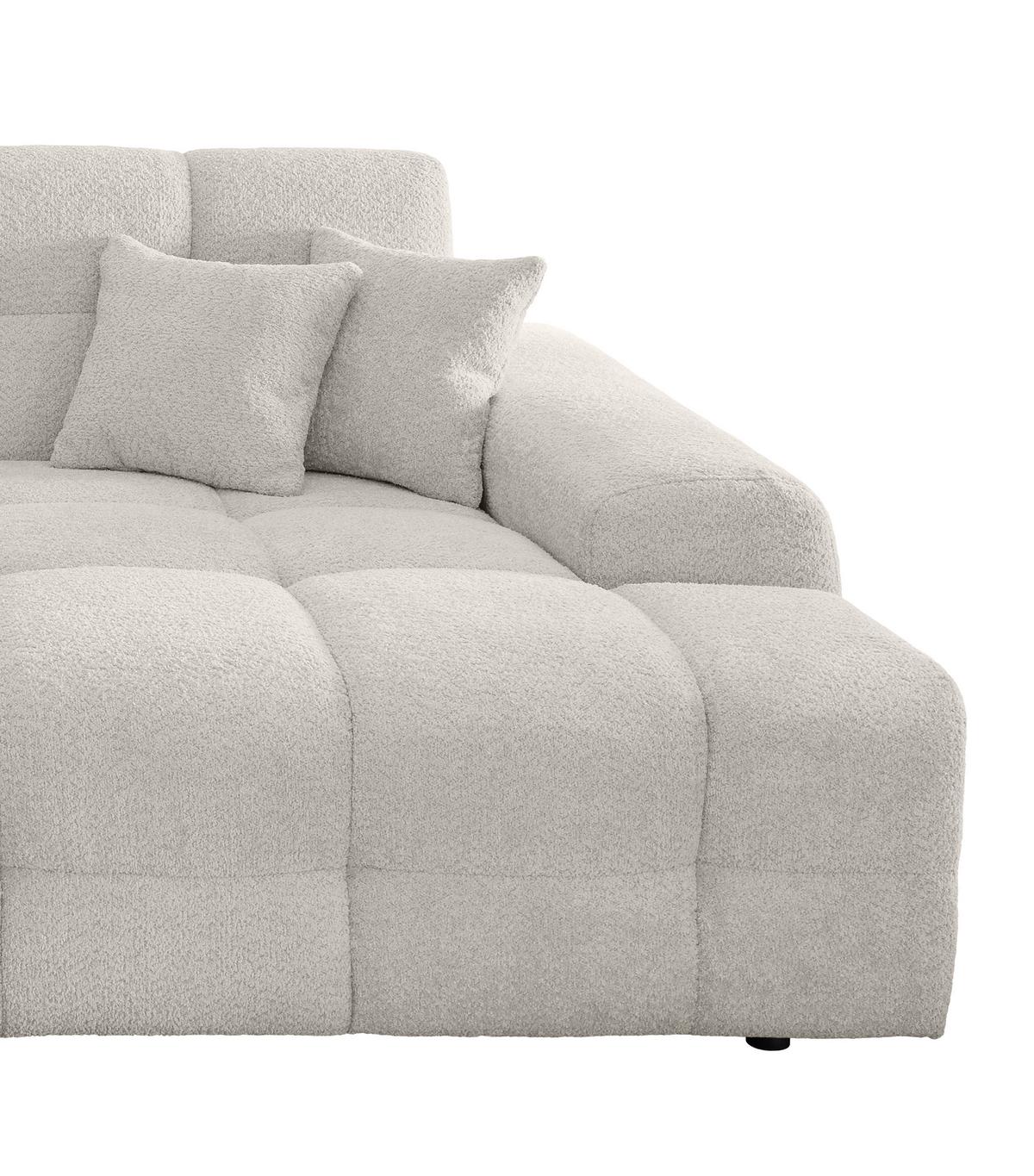 Bigsofa Bosco, Weiß B: 304 cm - Schwarz/Weiß, MODERN, Textil (304/87/155cm) - Livetastic