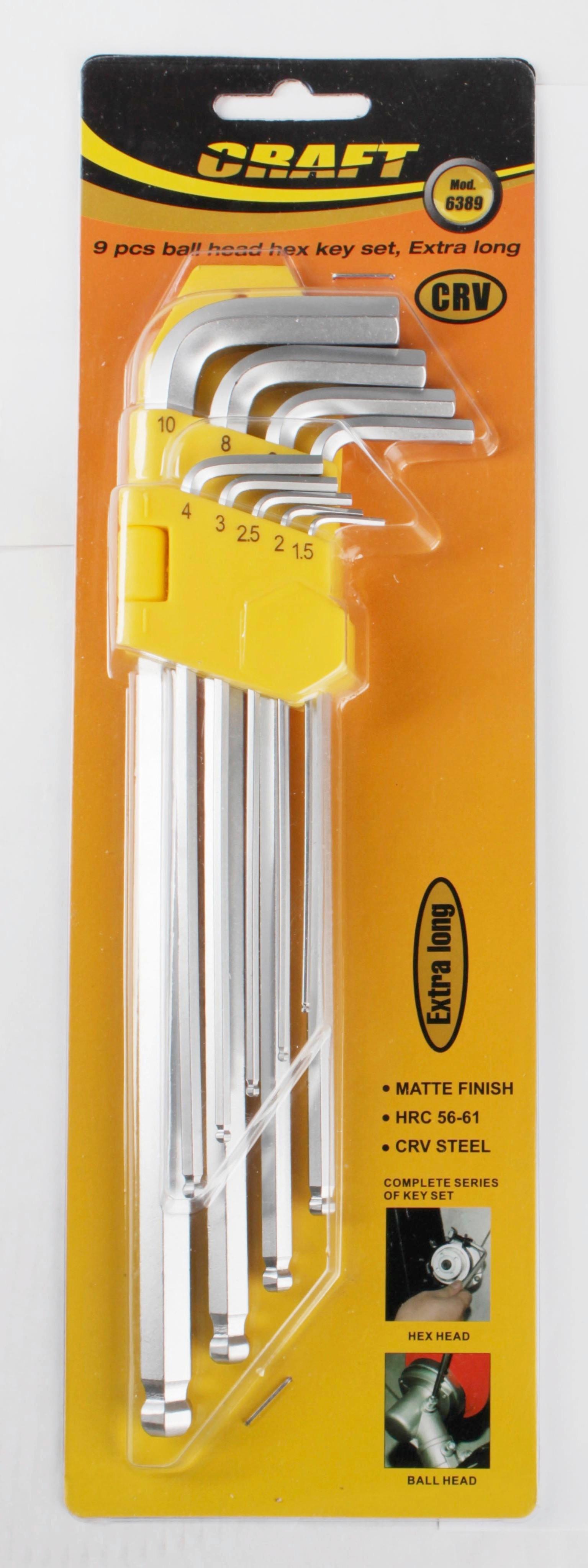 Imbuszkulcs Készlet 9db-Os - fém