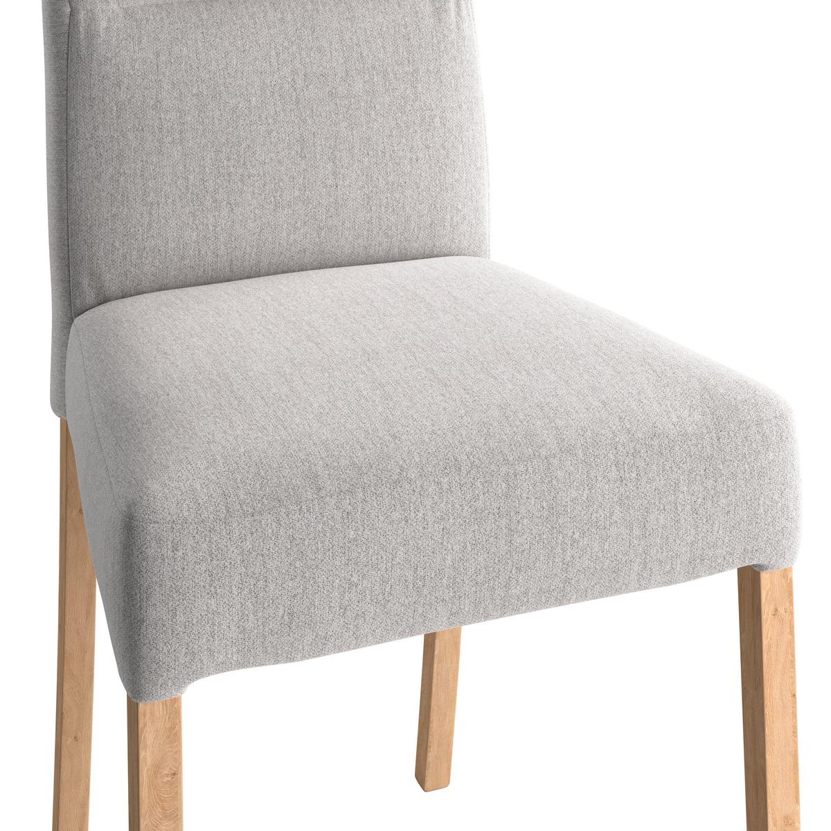 Vierfußstuhl Emma Ii Webstoff Hellgrau, B: 43 Cm - Eichefarben/Hellgrau, KONVENTIONELL, Holz/Textil (43/91/58cm)