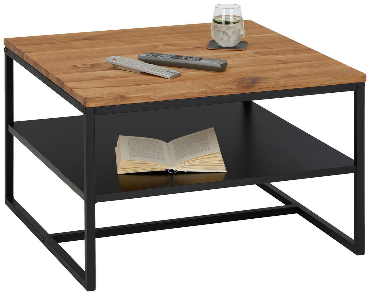 KONFERENČNÍ STOLEK DALLAS II -BASED- - černá/barvy dubu, Lifestyle, kov/dřevo (70/70/45cm) - Based