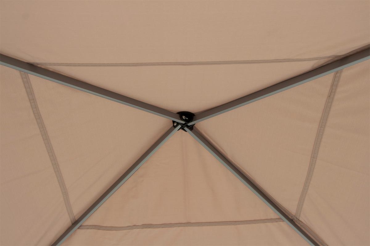 Pavillon Siena Garden 300x300 cm Wetterbeständig - Taupe/Grau, KONVENTIONELL, Textil/Metall (300/260/300cm) - Siena Garden