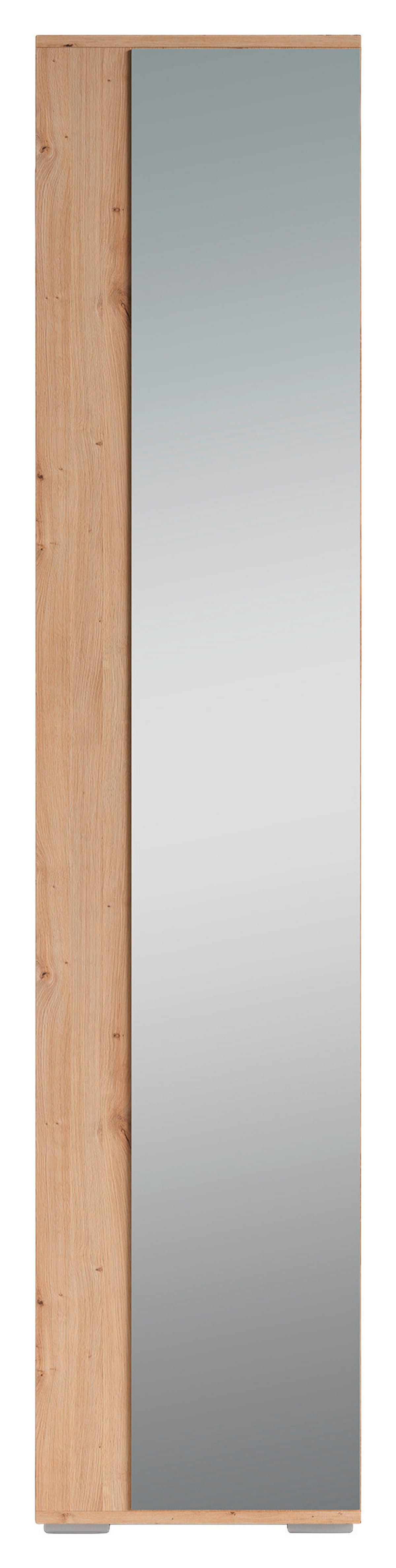 Garderobenschrank Ben B: 40cm Eiche Artisan - Eiche Artisan, MODERN, Glas/Holzwerkstoff (40/184/35cm) - MID.YOU