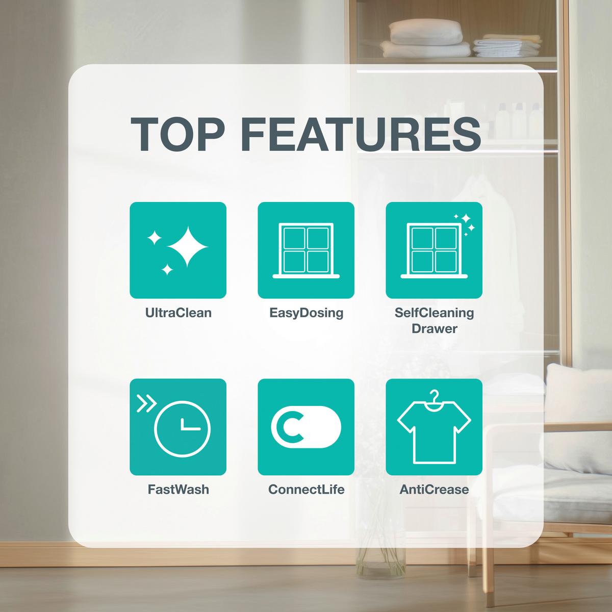 Waschmaschine Schwarz, Weiß B: 60cm - Schwarz/Weiß, Trend, Kunststoff/Metall (60/85/54cm) - Hisense