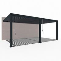Pergola Deluxe Plus 400x600cm Sturmfest, Gartenpavillon - Anthrazit, Basics, Metall (600/255/400cm) - WEIDE