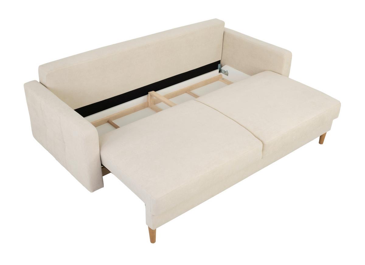 Schlafsofa Noret Beige B: 222cm - Beige/Buchefarben, Design, Textil (222/93/99cm) - MID.YOU