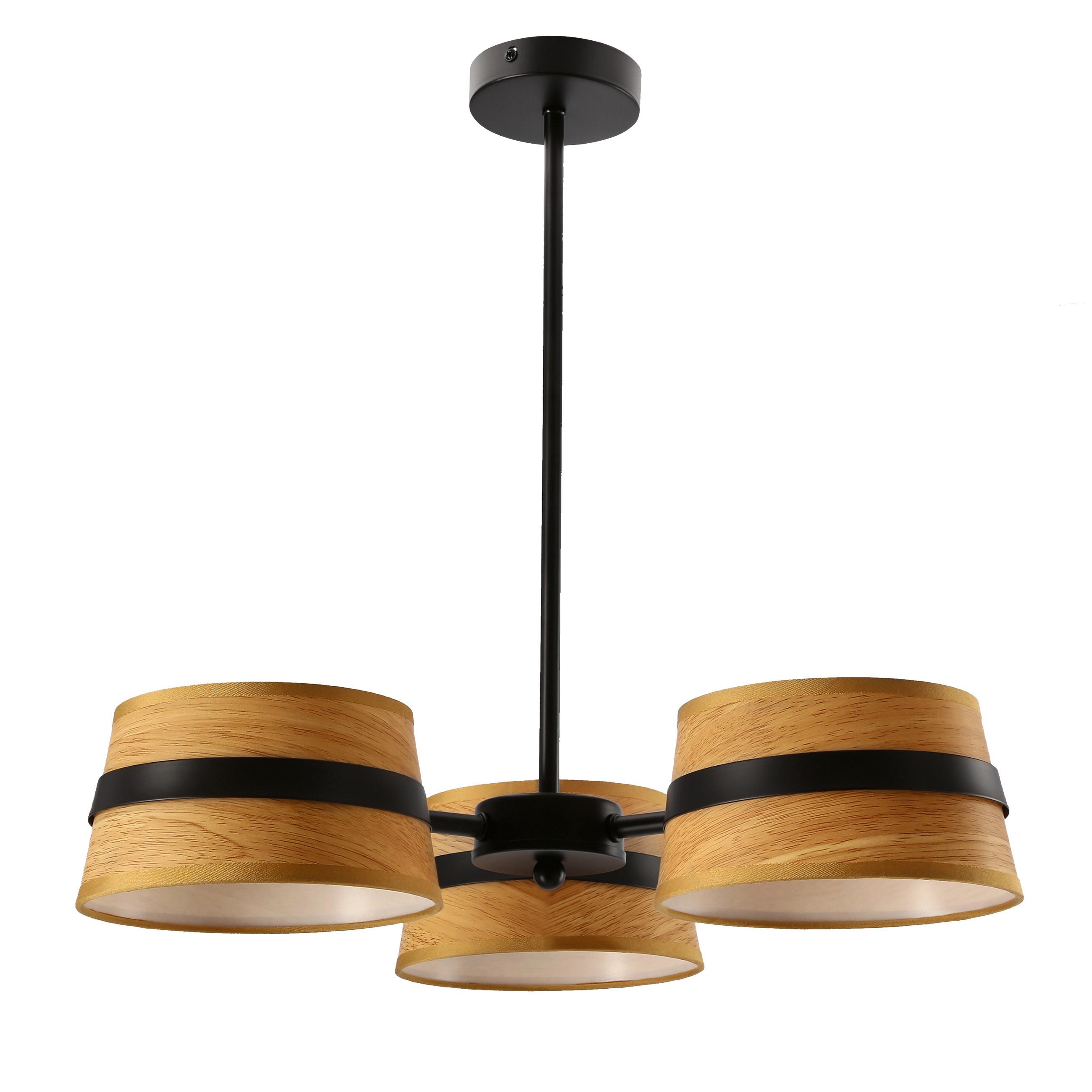 PENDELLEUCHTE 33-38296 DEMY - Eichefarben/Schwarz, KONVENTIONELL, Kunststoff/Metall (50/50/48cm)
