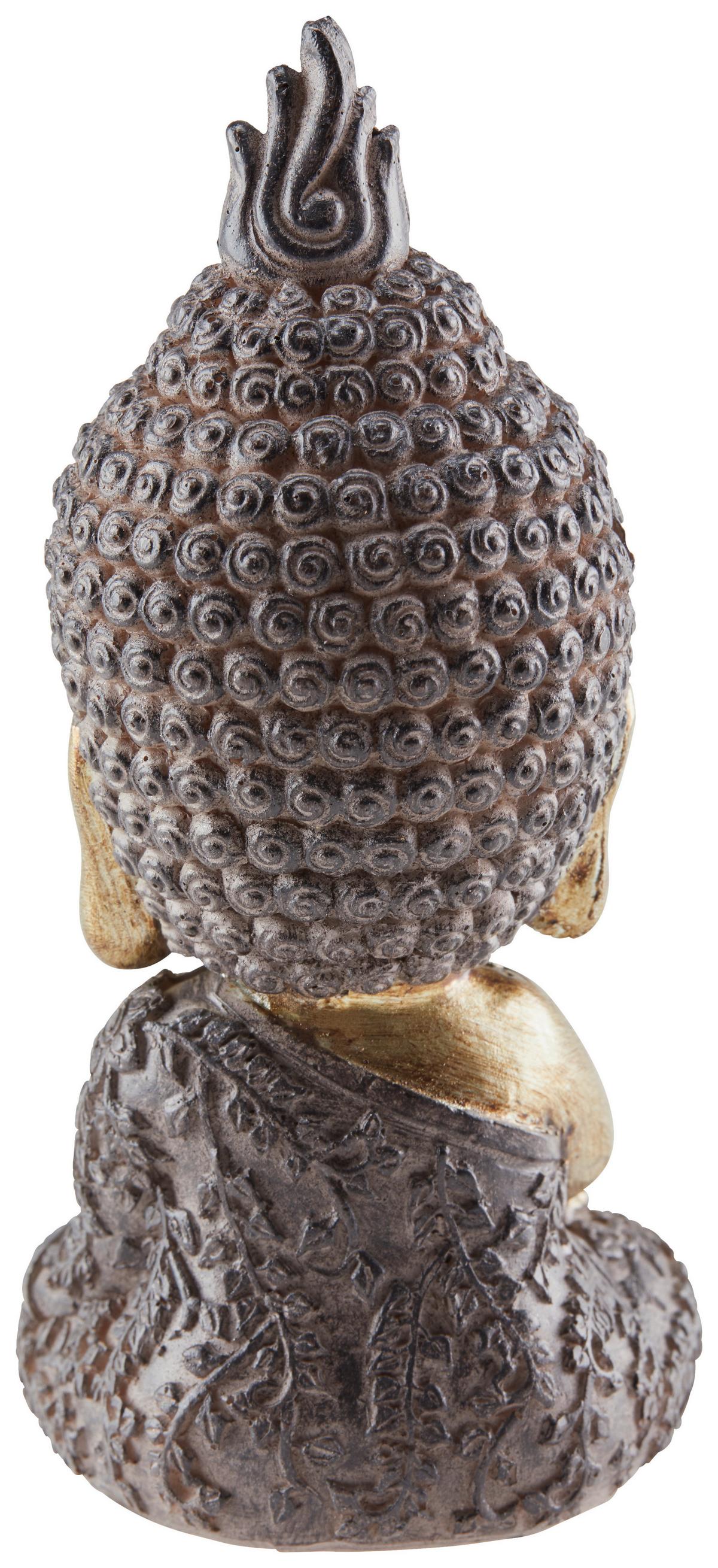 Dekofigur Buddha H: 13,5 cm Kunststoff für In- und Outdoor - Goldfarben/Braun, LIFESTYLE, Kunststoff (6/6/13,5cm) - Luca Bessoni
