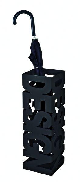STOJAN NA DEŠTNÍKY DESIGN SCHWARZ -SB- - Moderní, kov (16/48/16cm) - Mömax