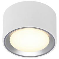 Aufbauleuchte Fallon Weiß Edelstahlfarben D: 10 cm - Edelstahlfarben/Weiß, Design, Metall (10/6cm) - Nordlux