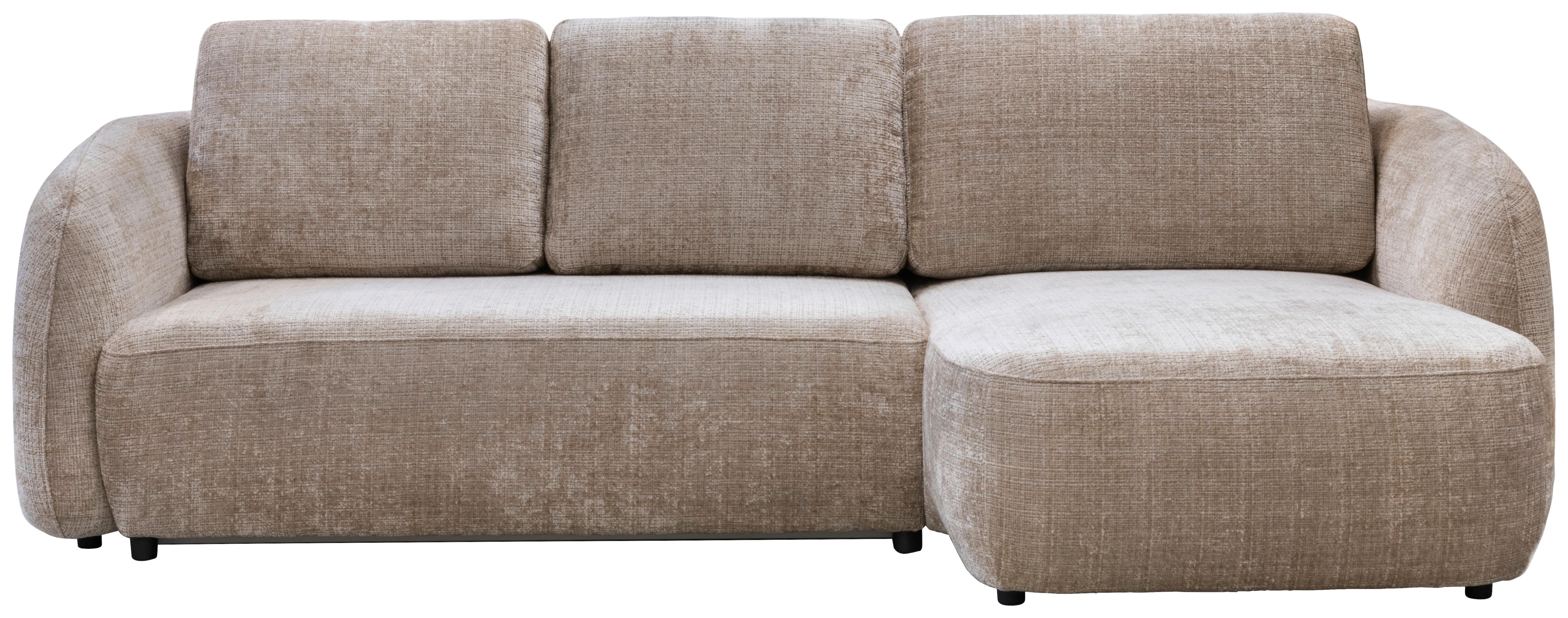 Rohová sedačka PAOLA, pravá, kašmírová ženilka - čierna/kašmírová, Design, textil (270/154cm)