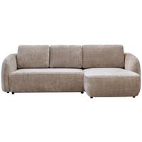 Rohová sedačka PAOLA, pravá, kašmírová žinylka - černá/kašmírová, Design, textil (270/154cm)