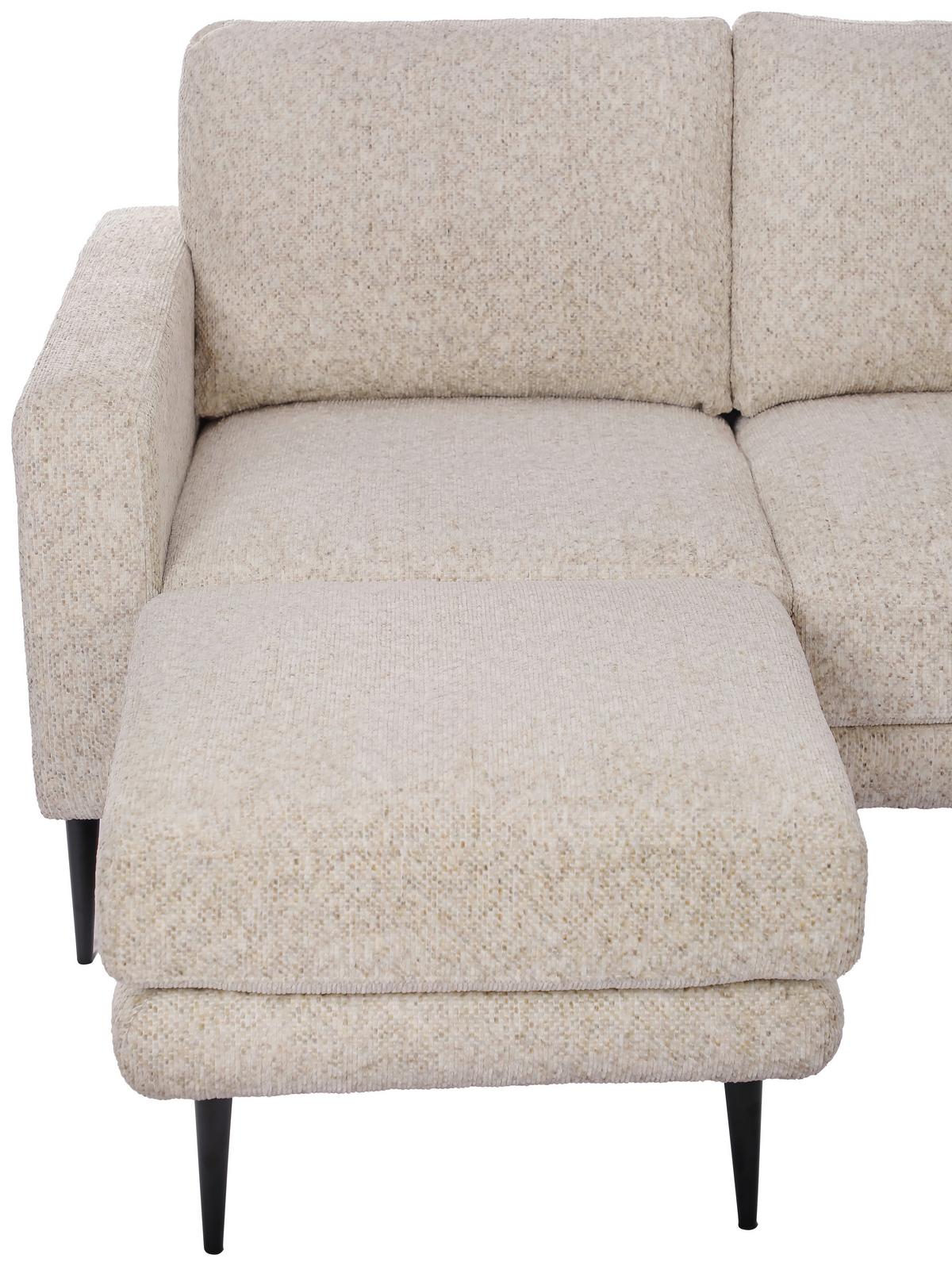 Háromüléses Kanapé Parma - krémszínű, Basics, textil/fa (208/83/151cm) - Livetastic