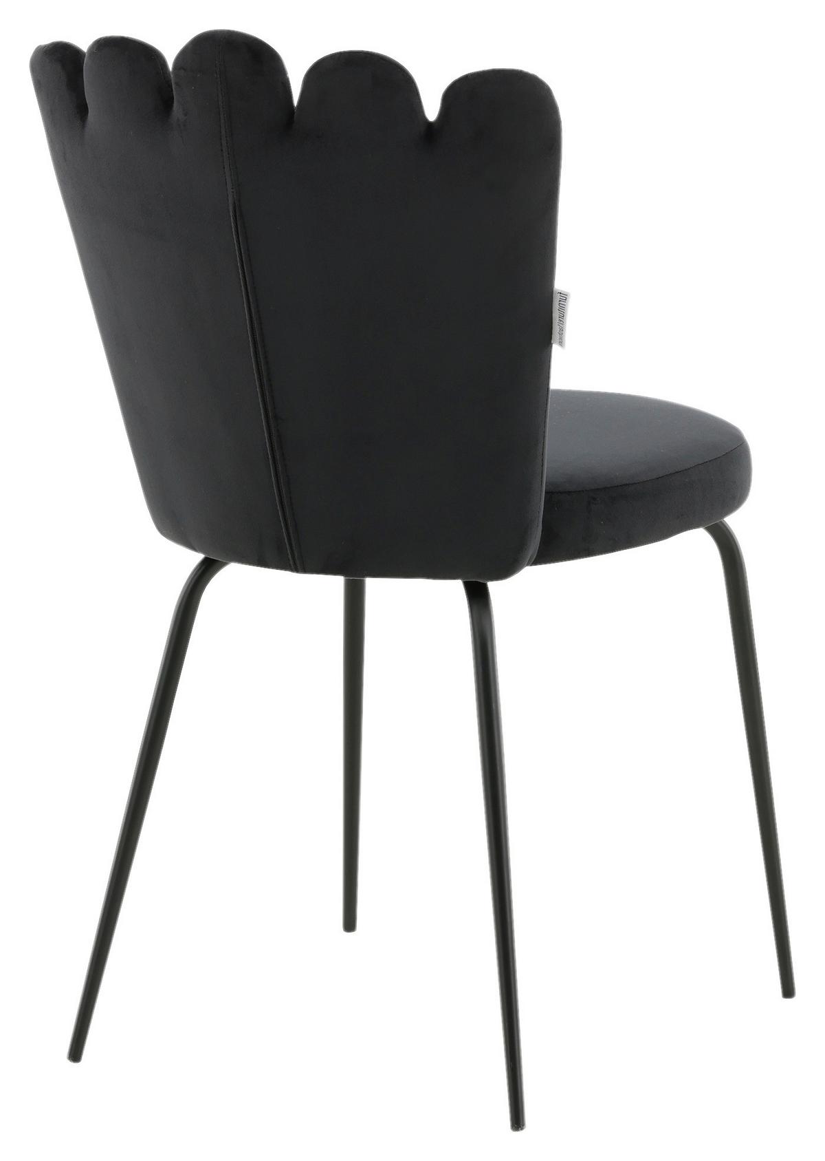 Stuhl-Set Limhamn - Schwarz, Design, Textil/Metall (44,5/82,5/54cm) - Livetastic