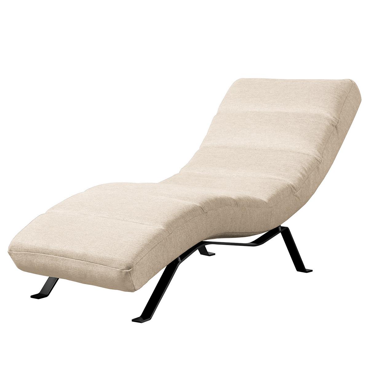 Relaxliege Swing Blick Beige B: 65 Cm - Beige/Schwarz, Design, Textil (65/65/171cm) - Livetastic