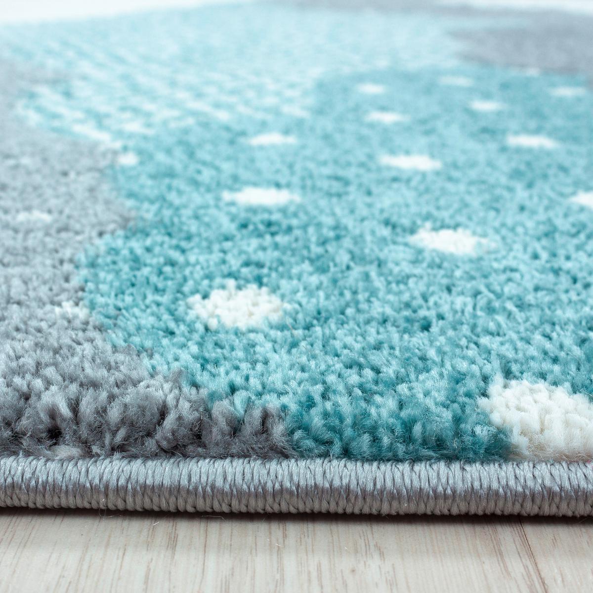 Dětský koberec OBLAKA, 140x200 - modrá, Trend, textil (140/200cm) - Ben'n'jen