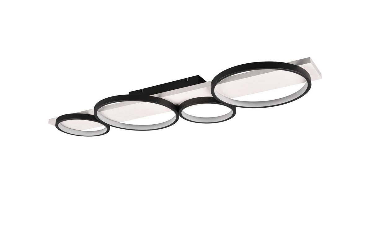 LED-Deckenleuchte, Switchdim 643810432 Medera - Schwarz/Weiß, Design, Holz/Metall (100/34,5/8cm) - Trio Leuchten