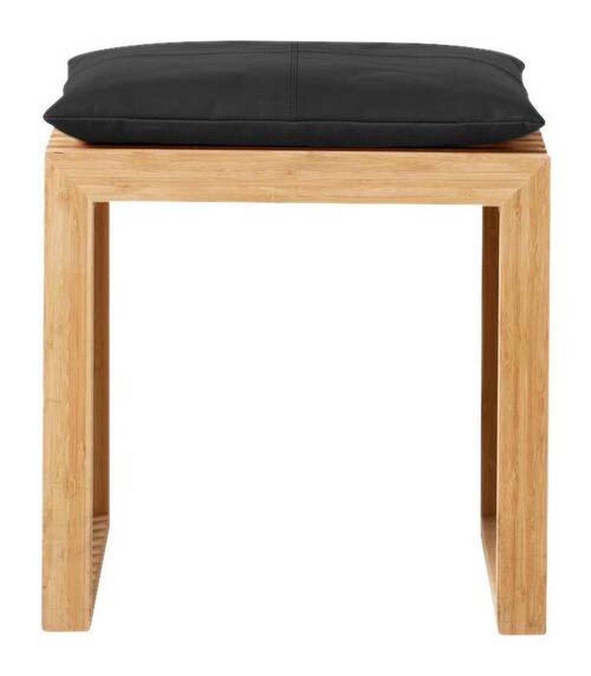 Bankauflage Lederkissen Schwarz B: 45 cm - Schwarz, Design, Leder (45/3/35cm) - MID.YOU