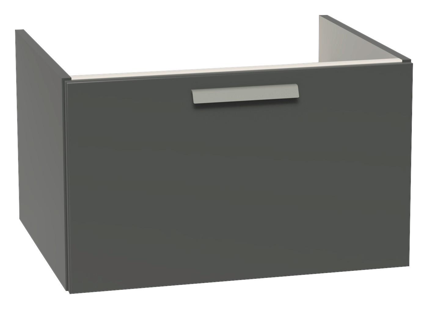 Waschtischunterschrank Taupegrau, B: 60 cm - Taupe/Schieferfarben, MODERN, Holzwerkstoff (60/36/49cm) - Vertico